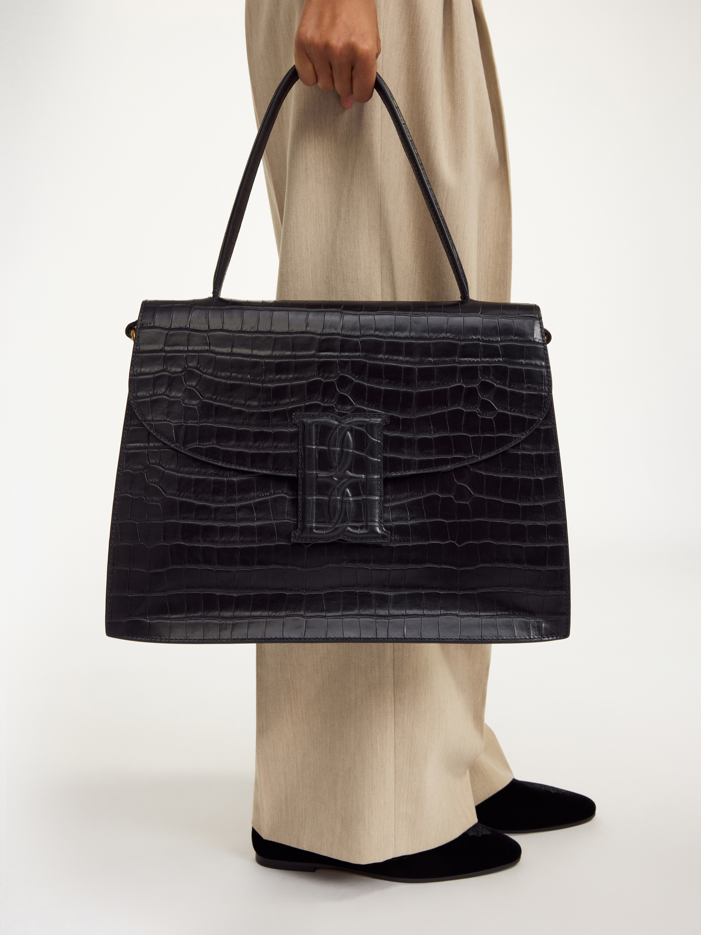 Shop By Malene Birger Ronlas Schultertasche Aus Leder In Black