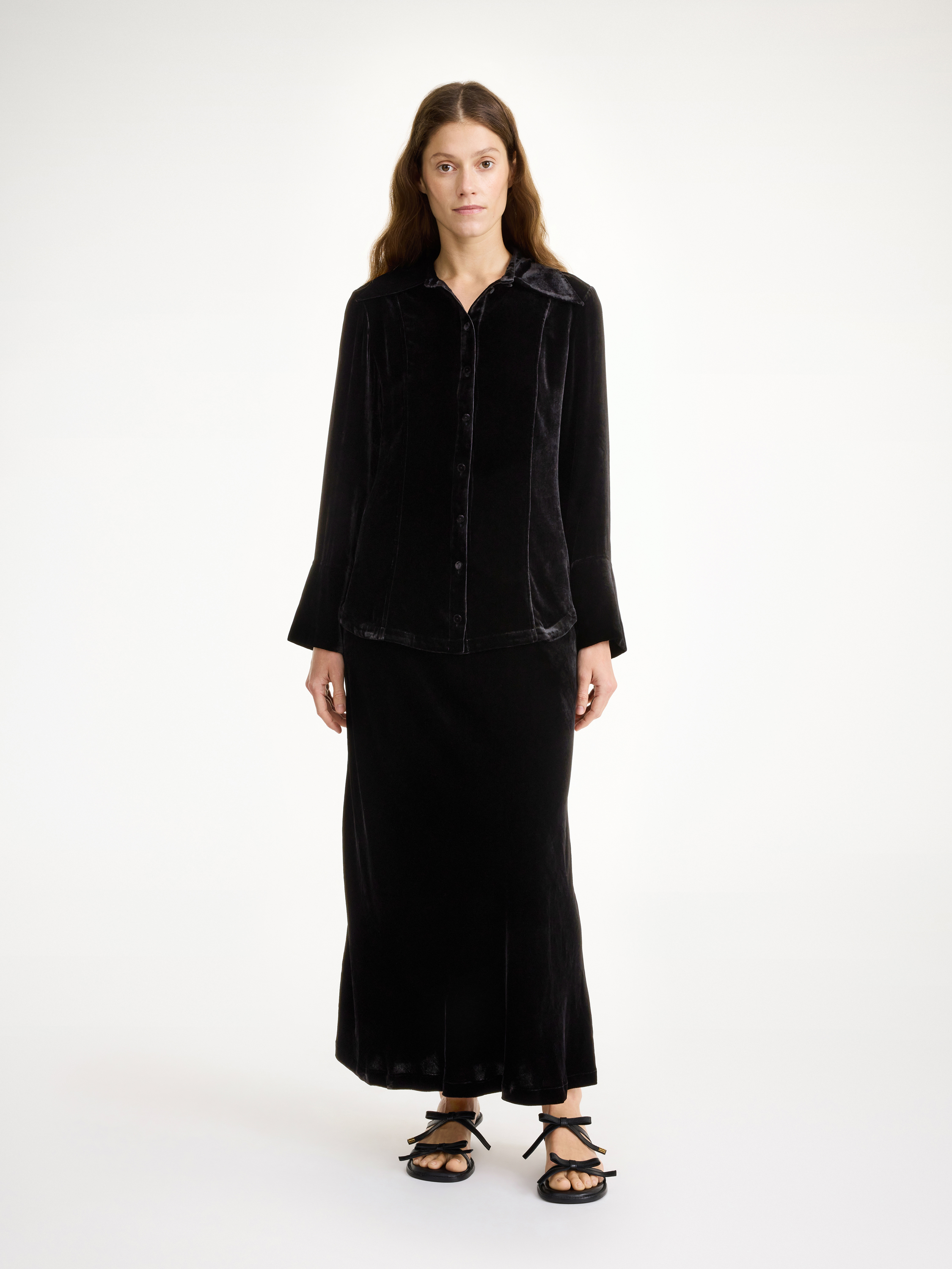 By Malene Birger Rosiannas Velvet Shirt In Black