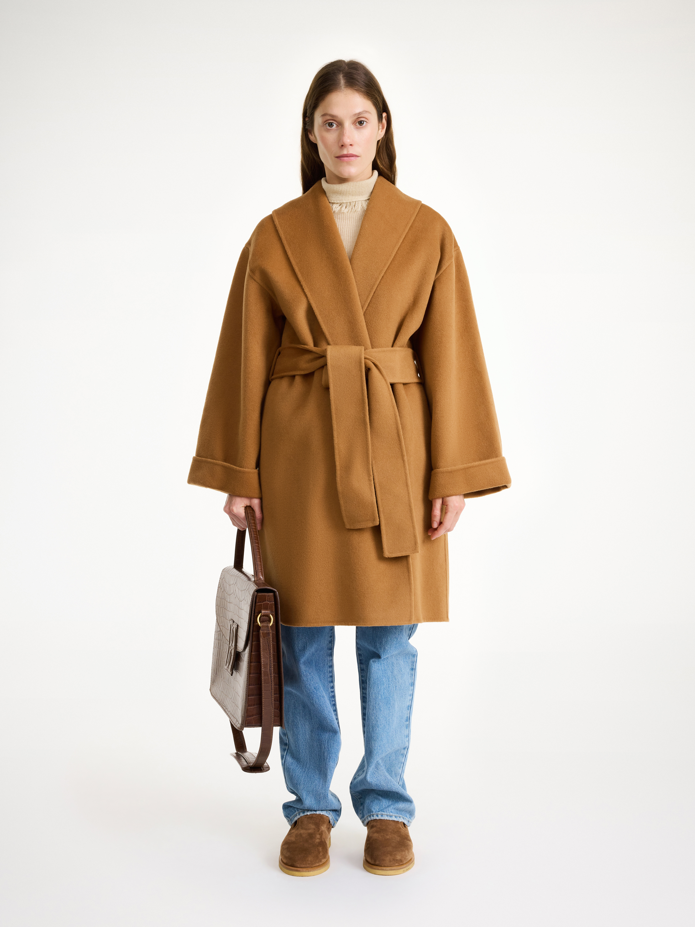 By Malene Birger Trullas Wool Coat In Raw Sugar