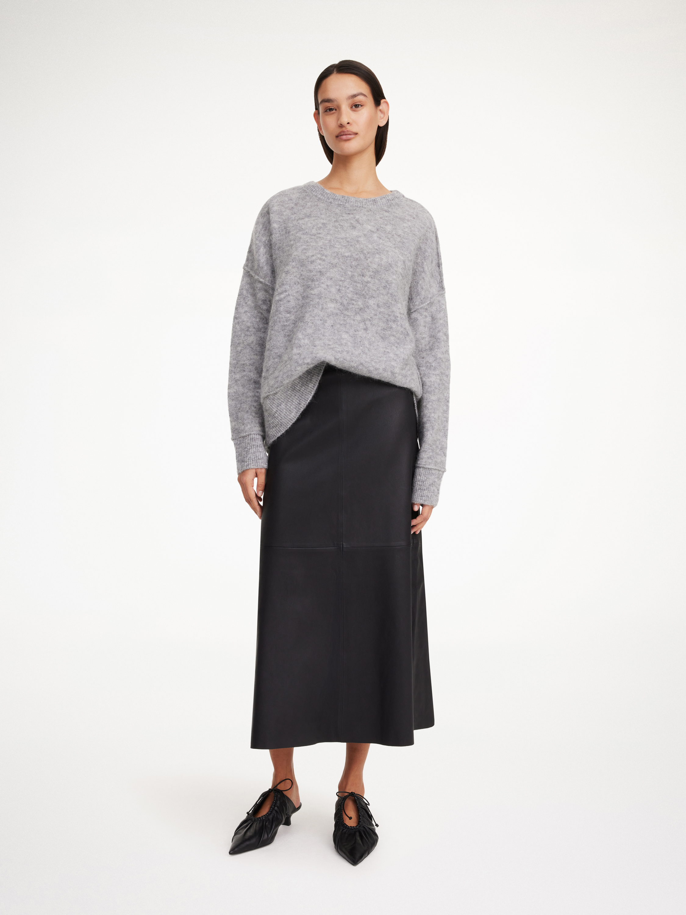 By Malene Birger Simoas Leather Skirt In Black