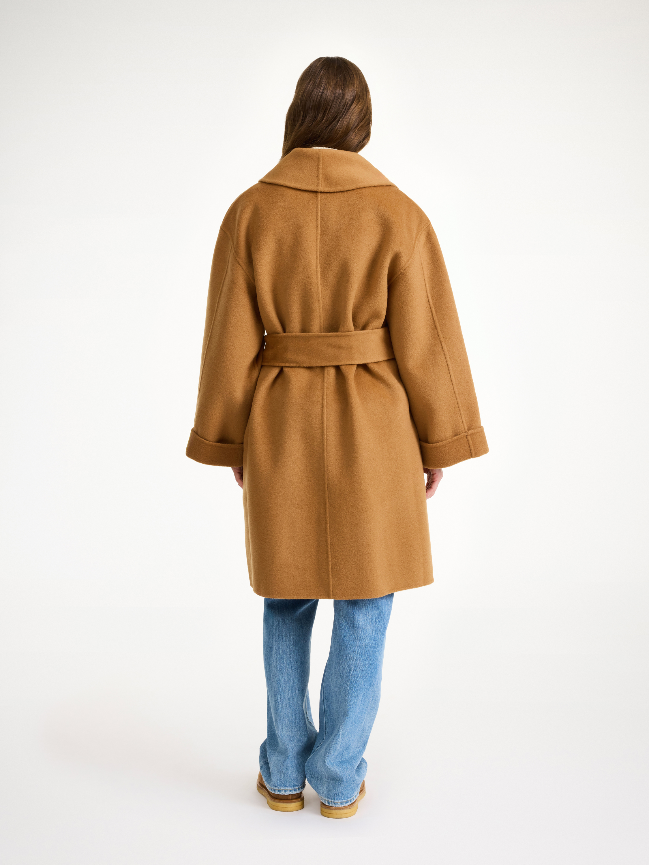 Shop By Malene Birger Trullas Wool Coat In Raw Sugar