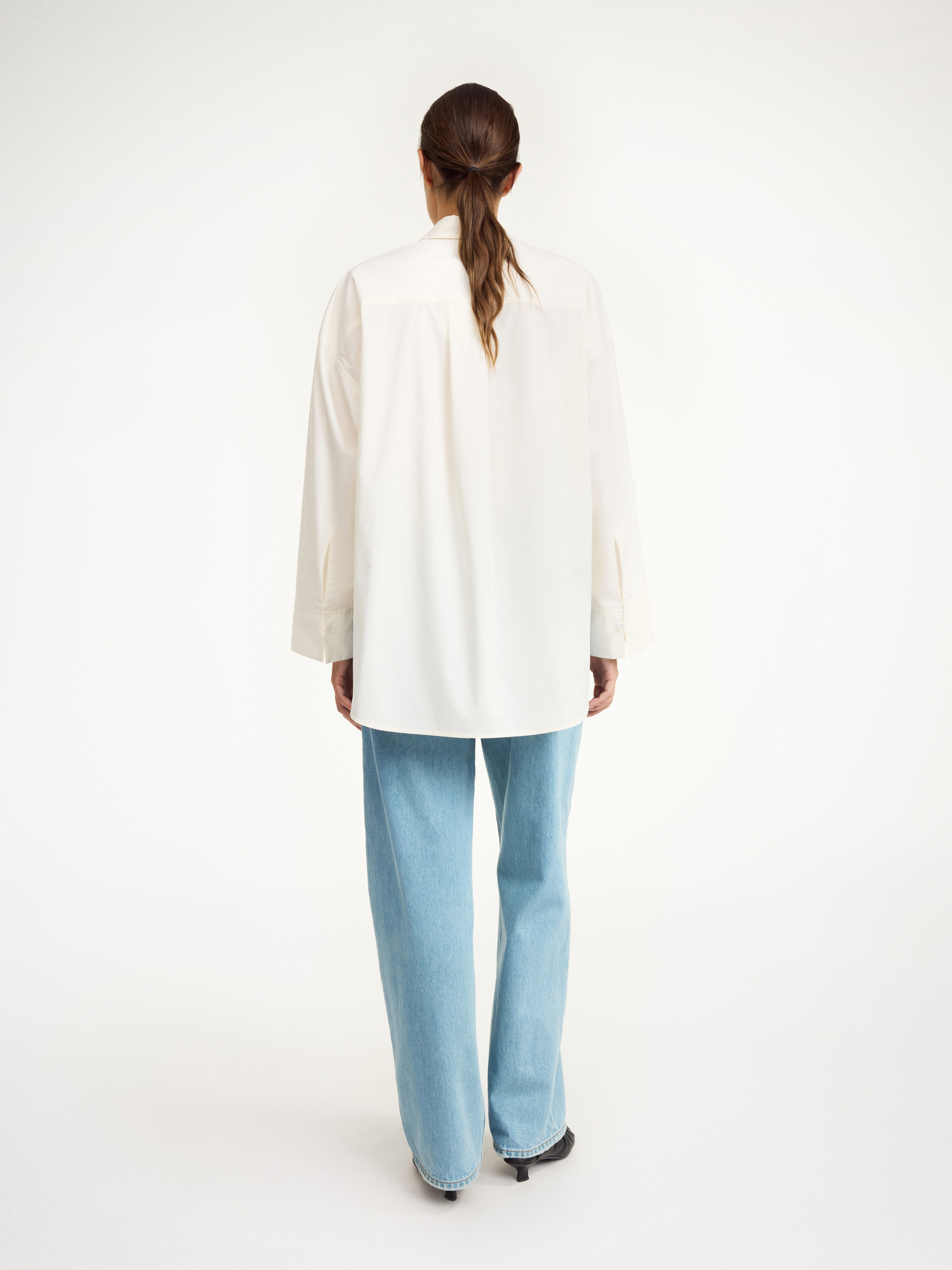 Shop By Malene Birger Derris Organic Cotton Shirt In Whisper White