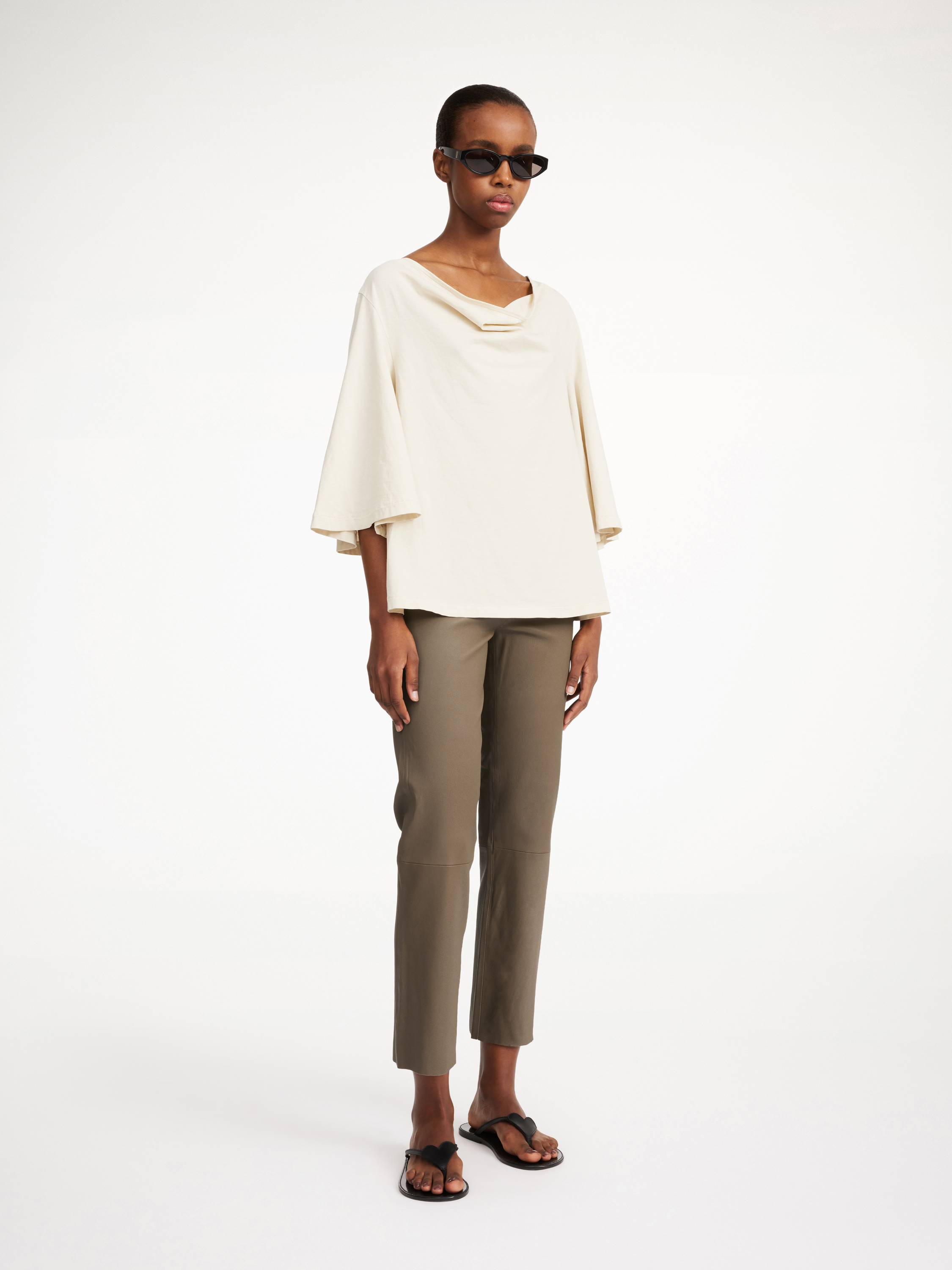 By Malene Birger Florentina Leather Trousers In Shitake