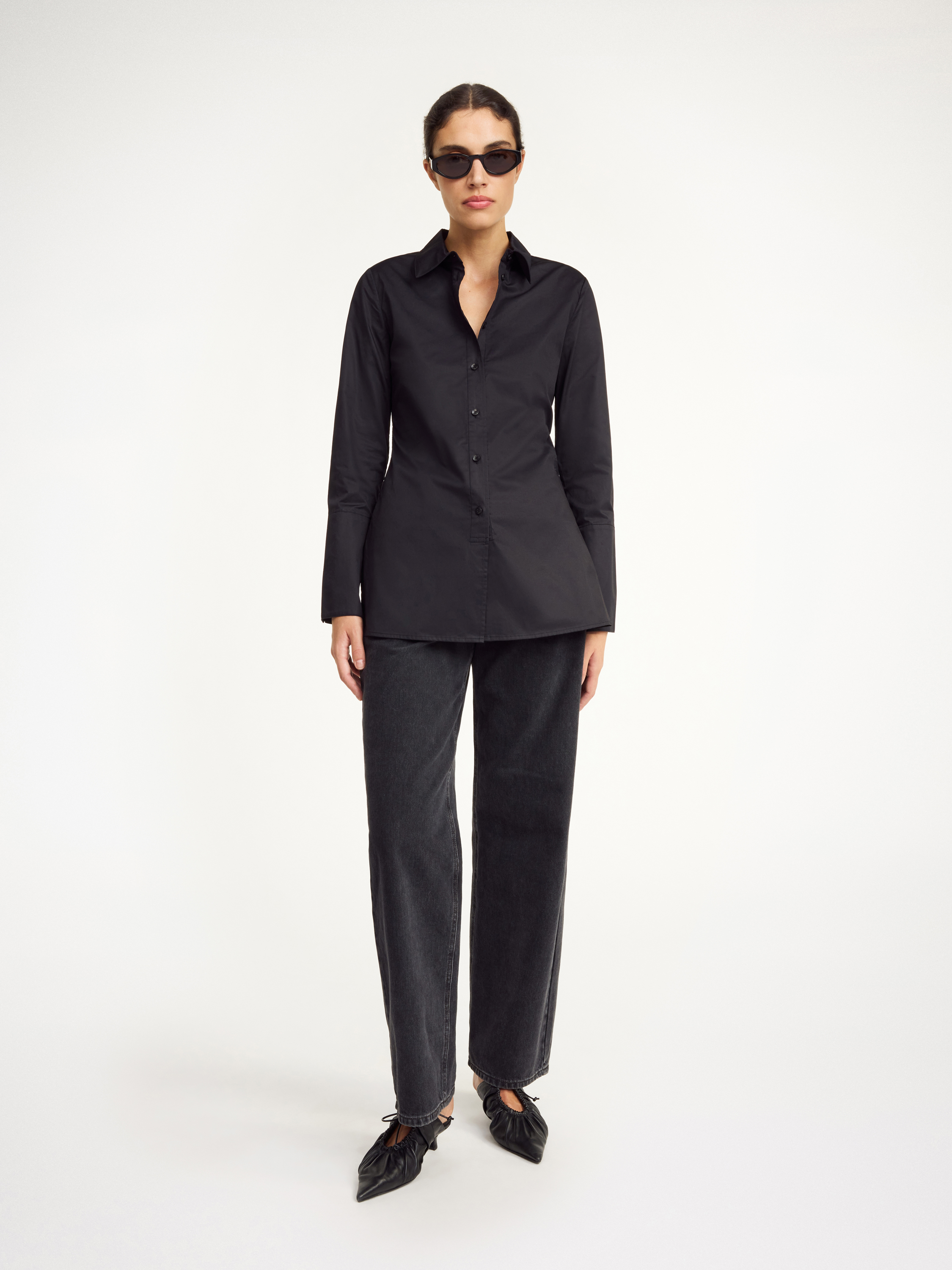 Shop By Malene Birger Padano Organic Cotton Shirt In Black