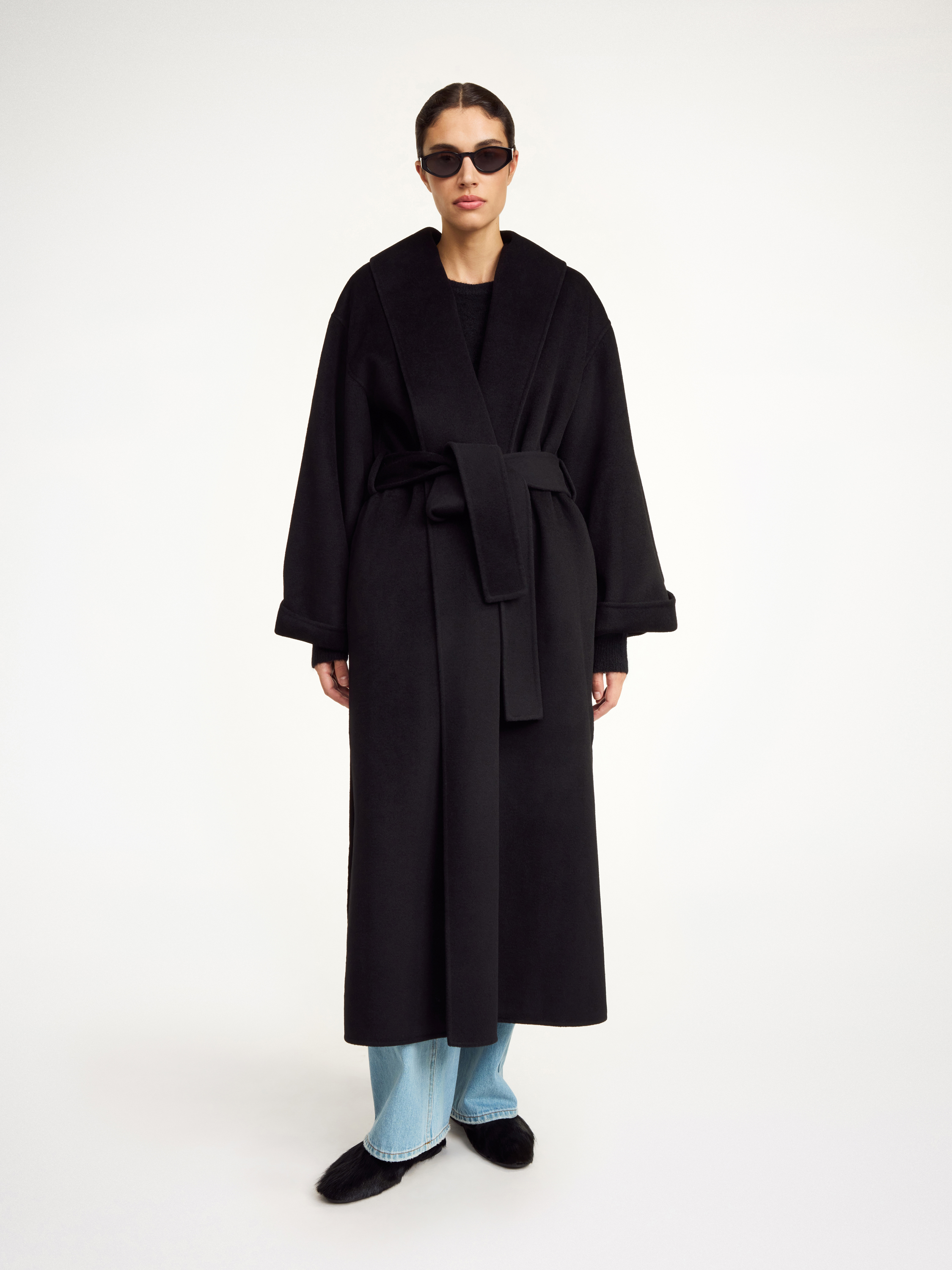 By Malene Birger Trullem Wool Coat In Black