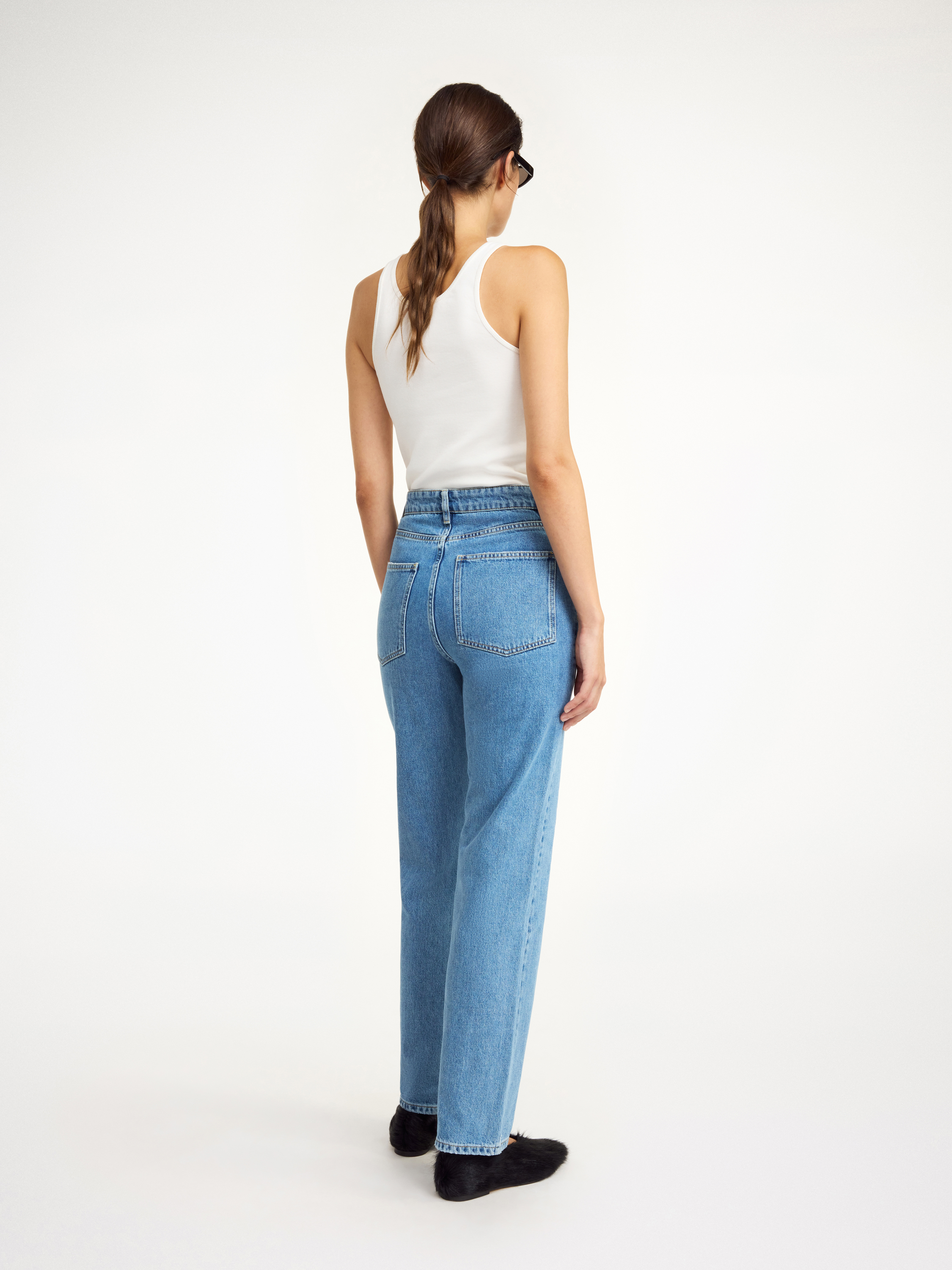 Shop By Malene Birger Miliumlo Organic Cotton Jeans In Denim Blue