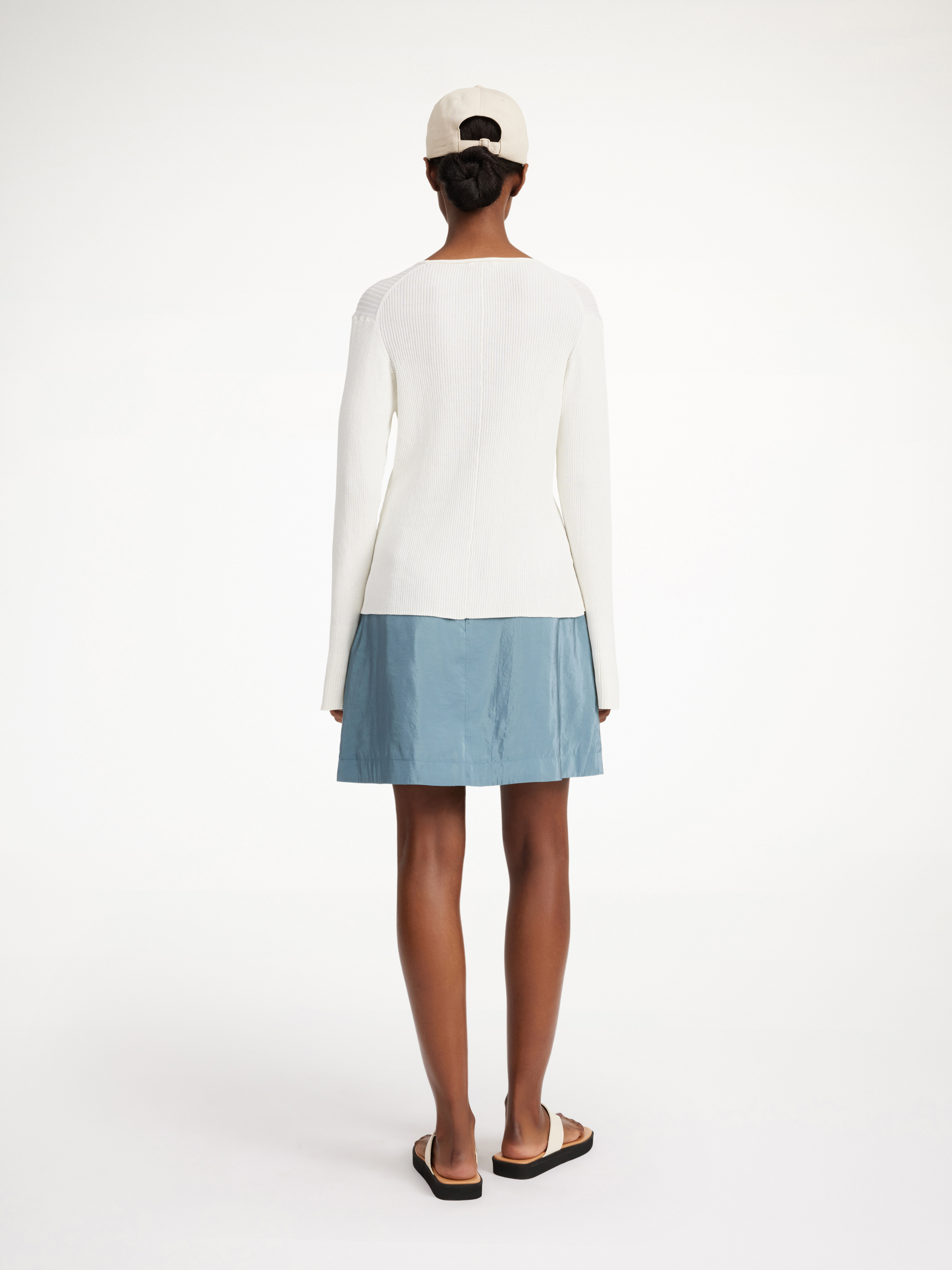 Shop By Malene Birger Isabele Mini Skirt In Cool Water