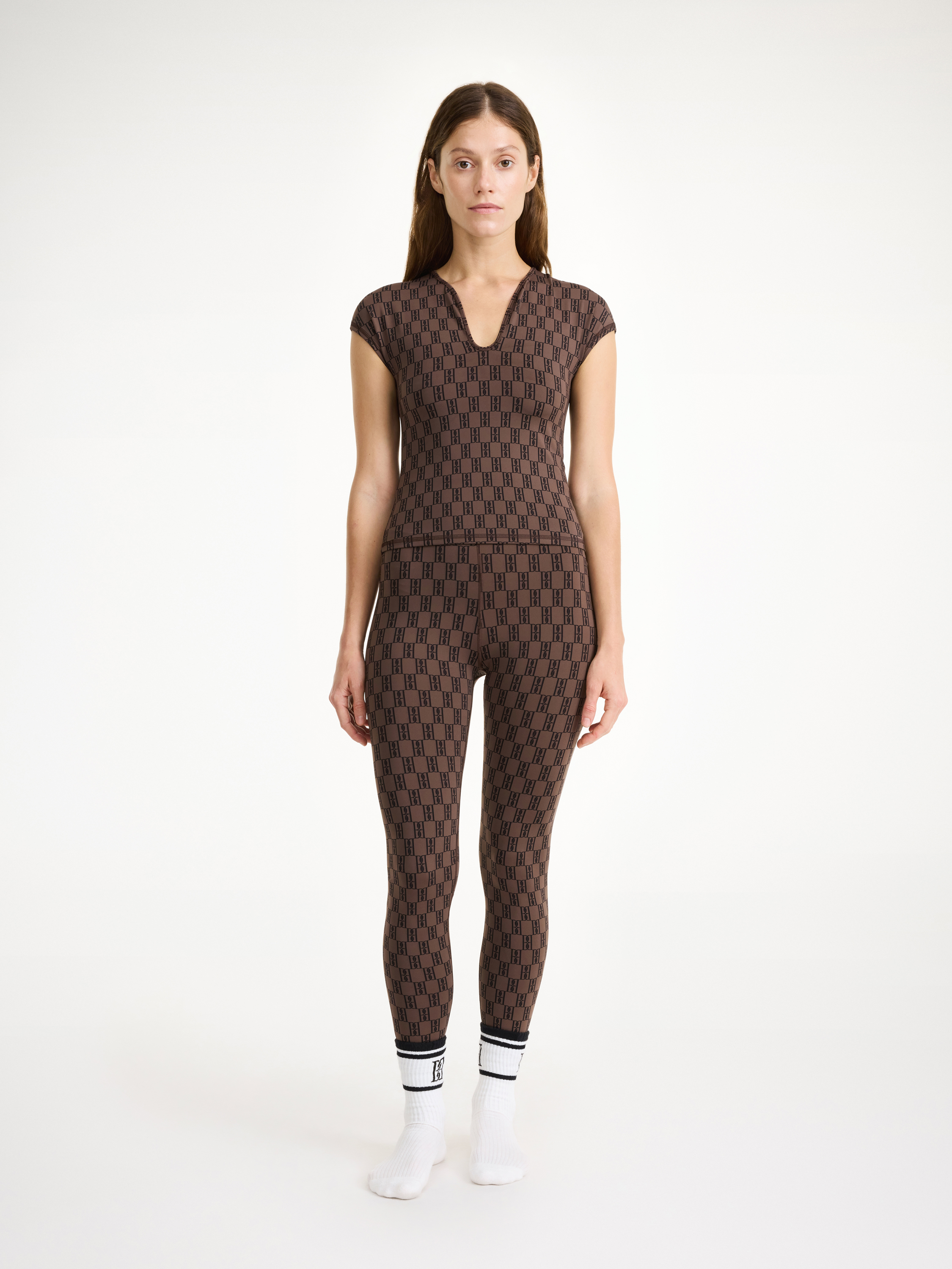 By Malene Birger Venazia Athletic Top In Dark Mahogany