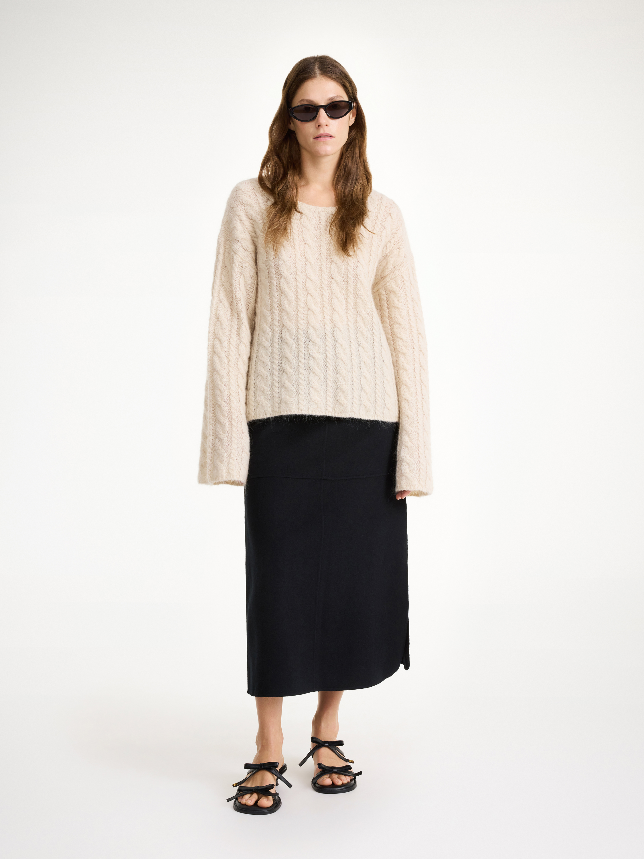 By Malene Birger Angello Wool Midi Skirt In Black