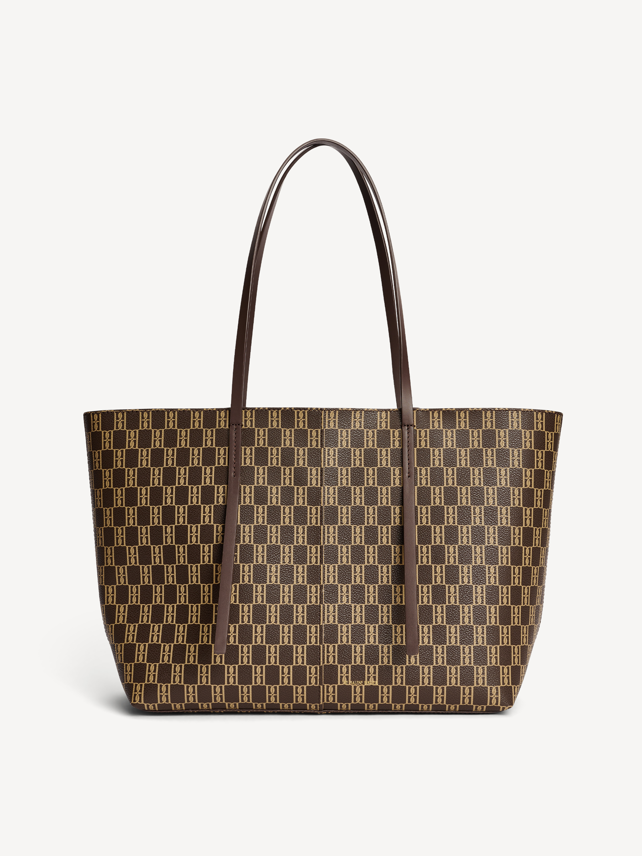 By Malene Birger Abigail Monogram Tote Bag In Brown