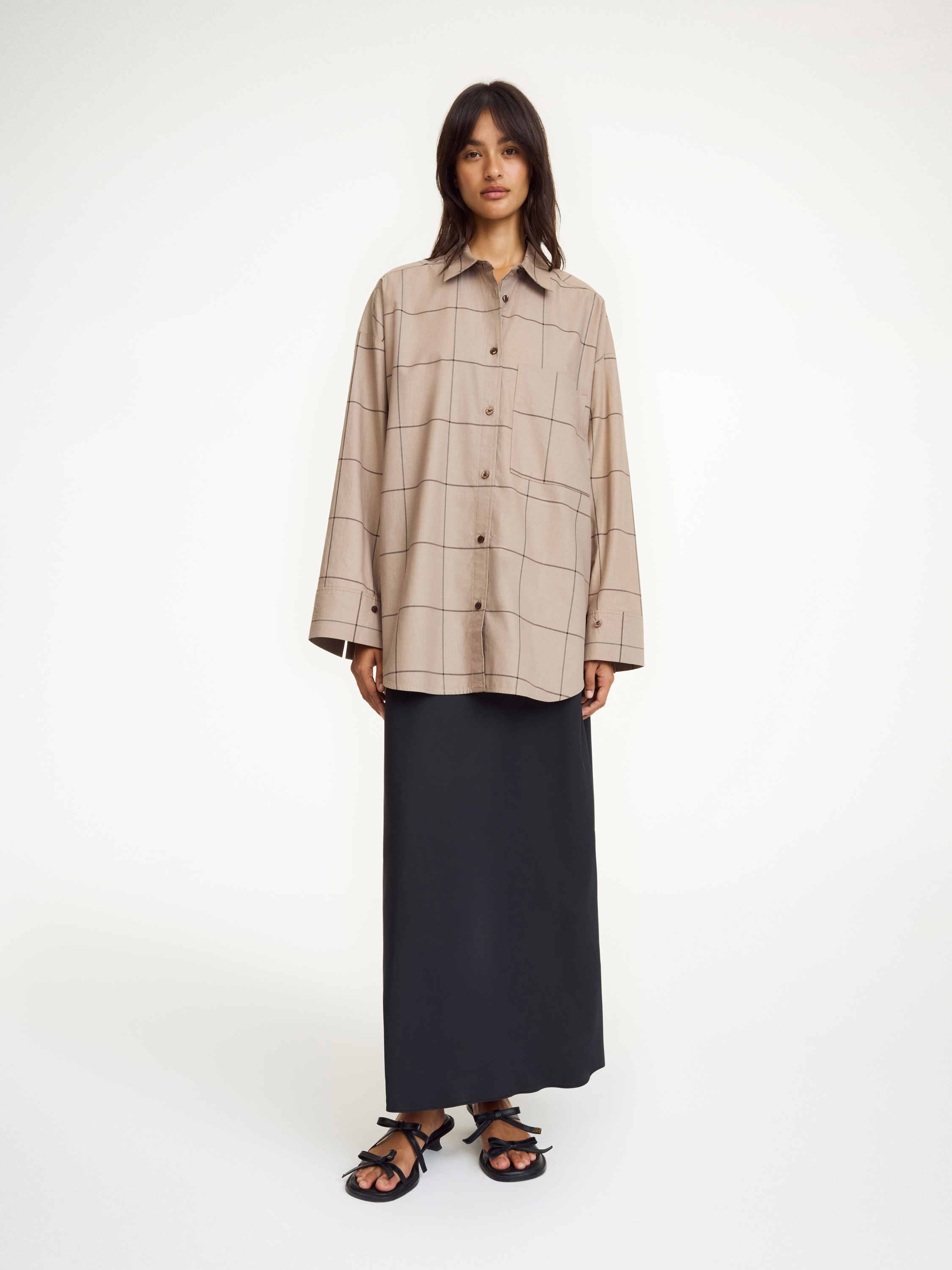 By Malene Birger Derris Organic Cotton Shirt In Autumn Check