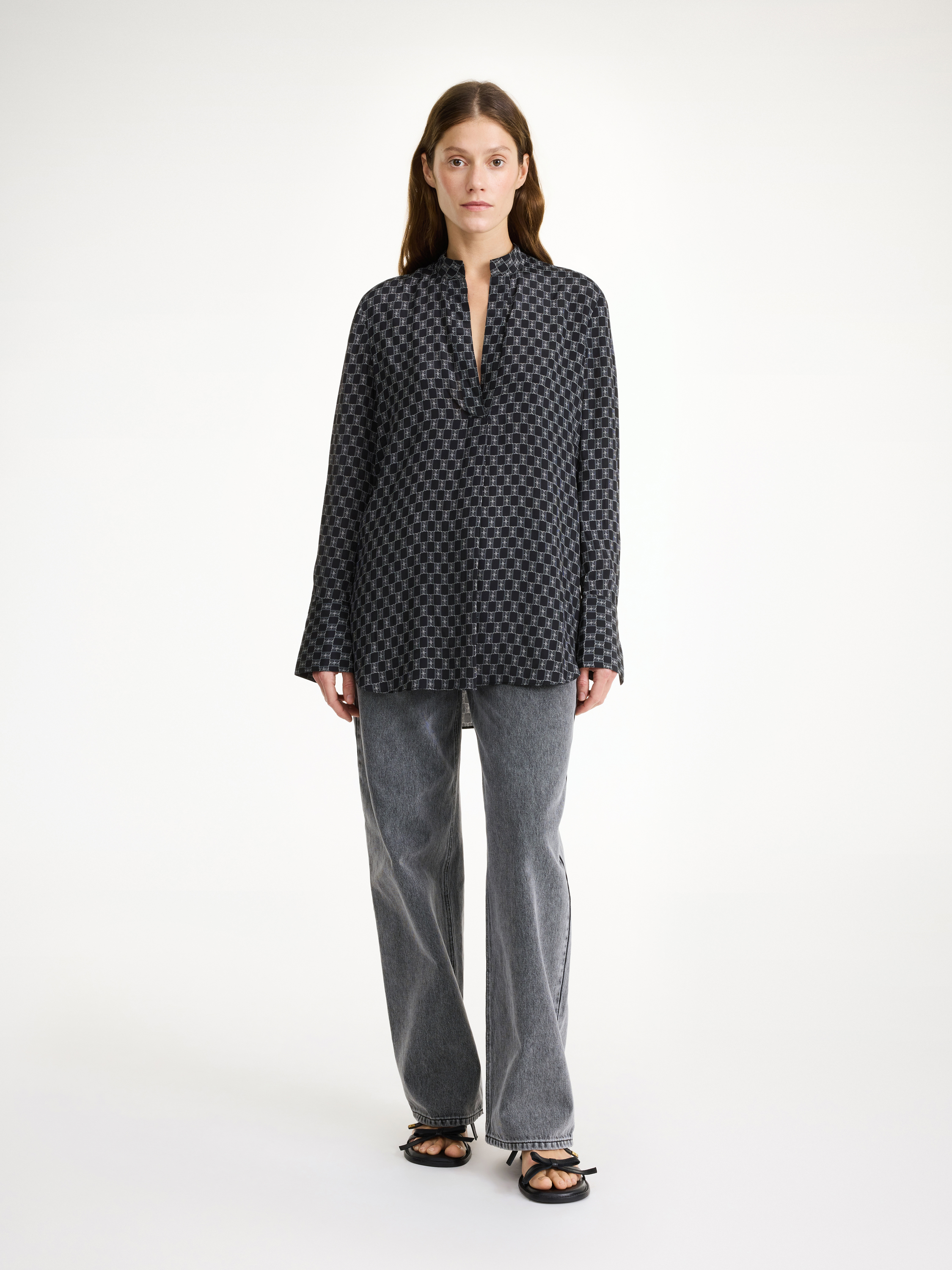 By Malene Birger Mabillon Shirt In Mono Lined 050