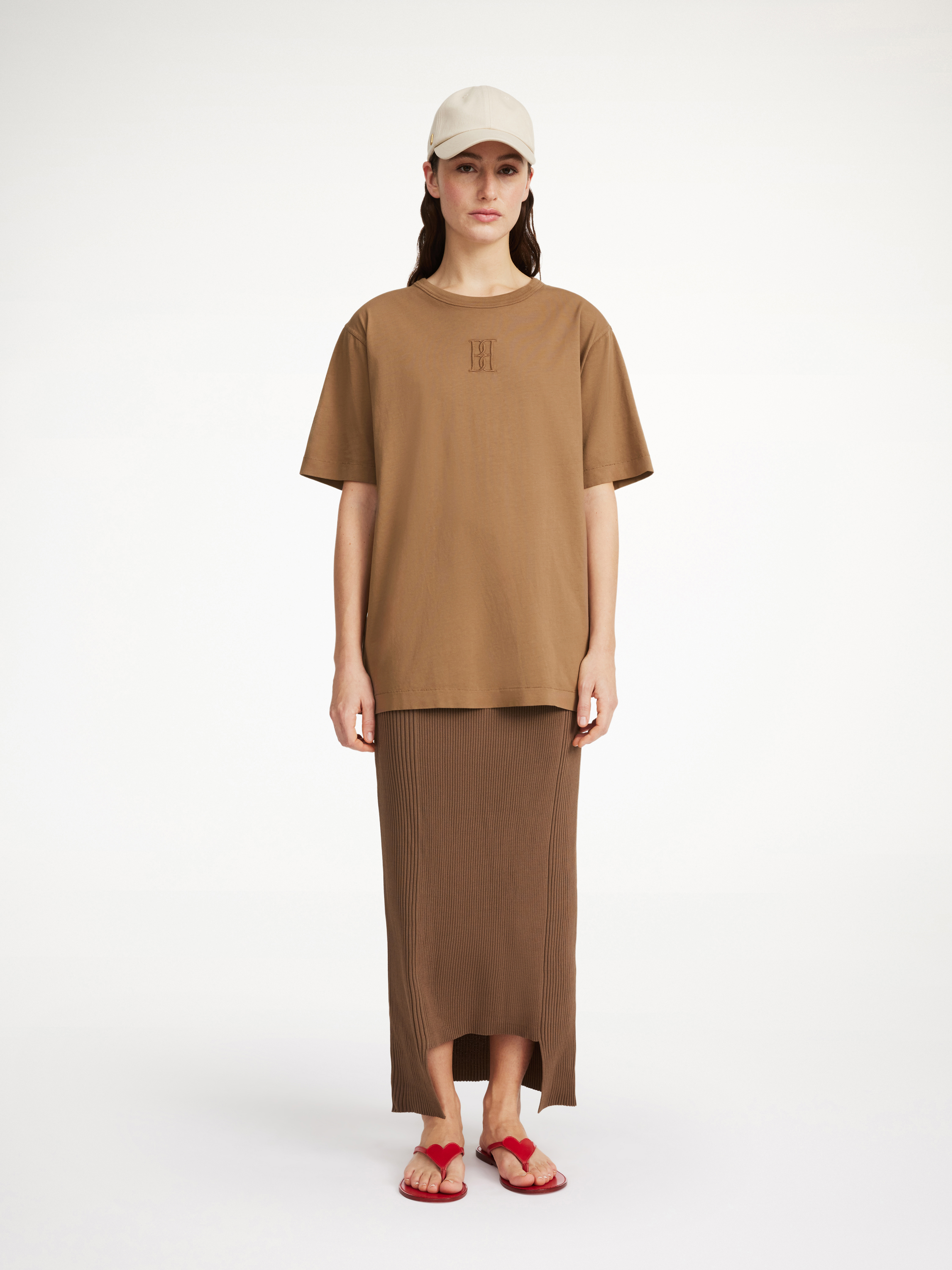 By Malene Birger Fayeh Organic Cotton T-shirt In Shitake